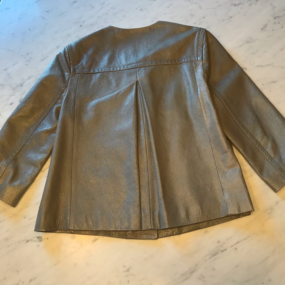🚫 Sorry sold Vince Gray Leather Jacket - Picture 5 of 9